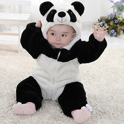 Cute Animal Panda Hooded Romper Baby Costume