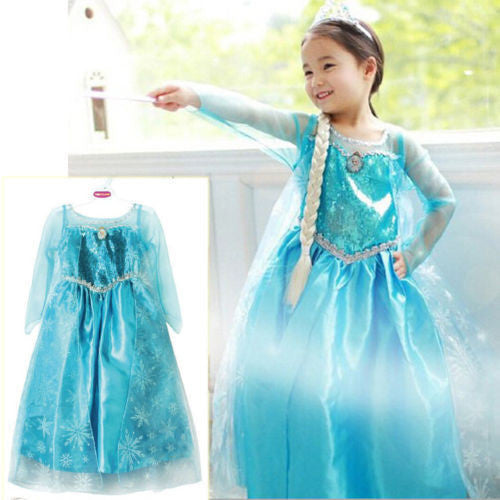 Princess Anna Elsa Cosplay Costume