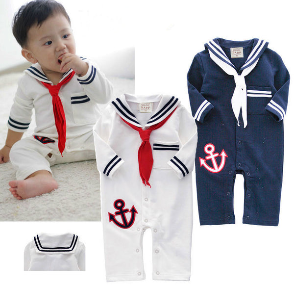 Baby Sailor Anchor Romper Navy Costumes